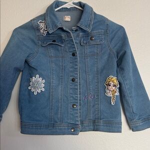 Disney Blue Jean Jacket with Character Patches